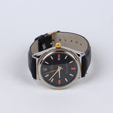 Black Strap Silver Dial 1255 Men's Wrist Watch